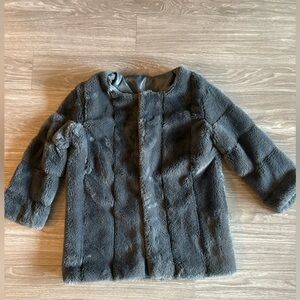 Dark Grey faux fur jacket VINTAGE